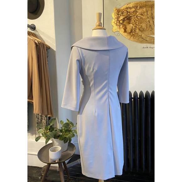 NEW JOSEPH RIBKOFF blazer style ruched dress in grey frost - Picture 3 of 3